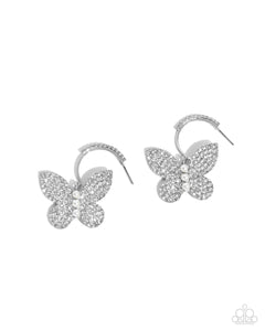 Butterfly Boundary - White Earring