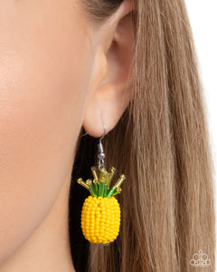 Pleasant Pineapple - Yellow Earring