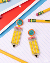 Load image into Gallery viewer, Phenomenal Pencil - Yellow Earring
