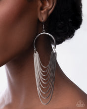 Load image into Gallery viewer, Focused Fringe - Black Earring
