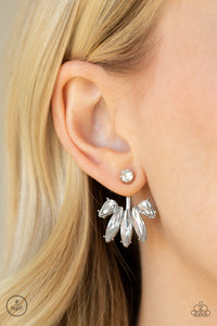 Stunningly Striking - White Earring