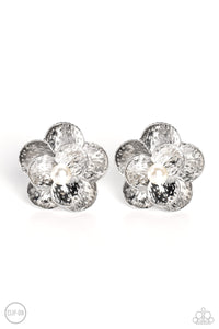 Miami Magic - White Clip On Earring